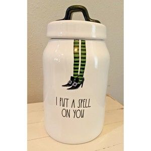 Rae Dunn Halloween Canister Witch I Put A Spell On You By Magenta Used